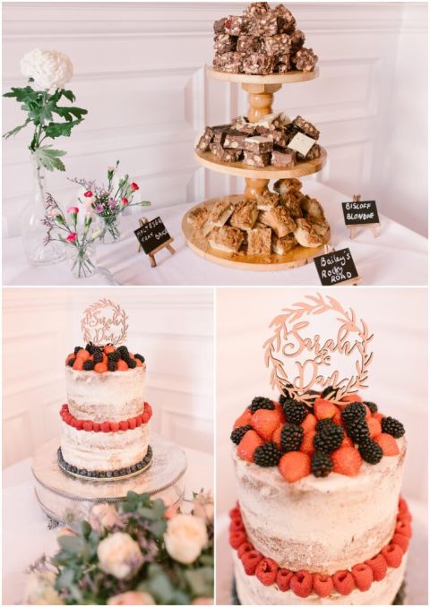 wedding cake and tray bakes
