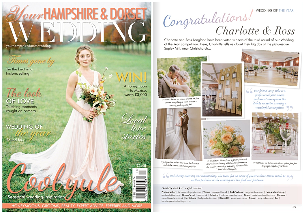 Your Hampshire and Dorset Wedding magazine feature
