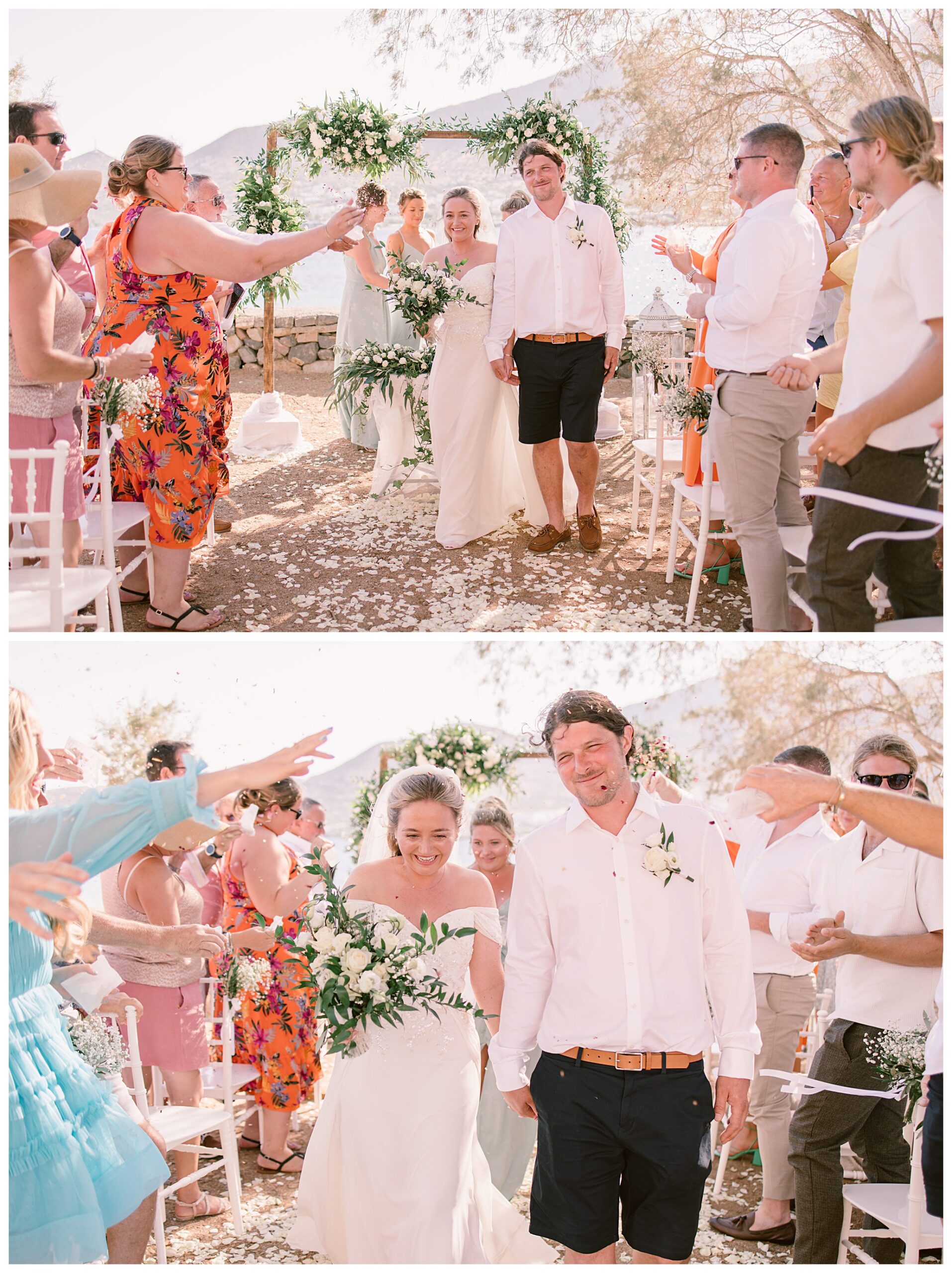 Beautiful destination wedding in Crete Greece