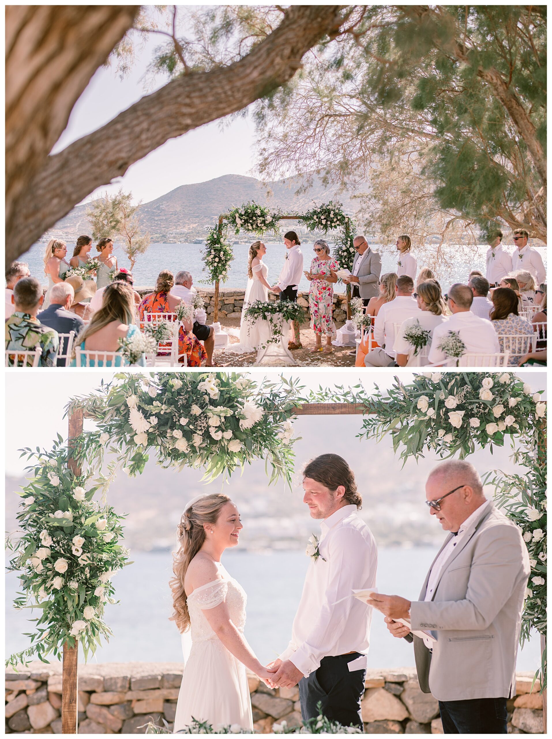 Beautiful destination wedding in Crete Greece