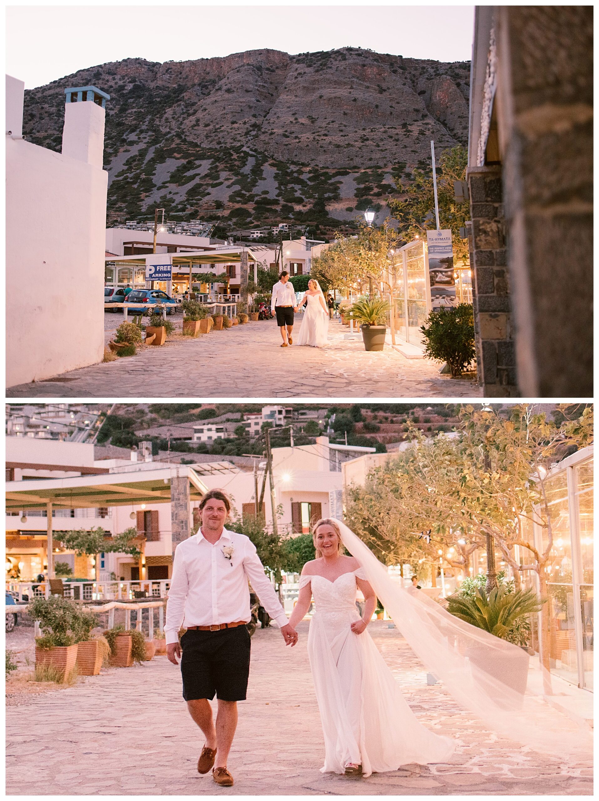 Beautiful destination wedding in Crete Greece