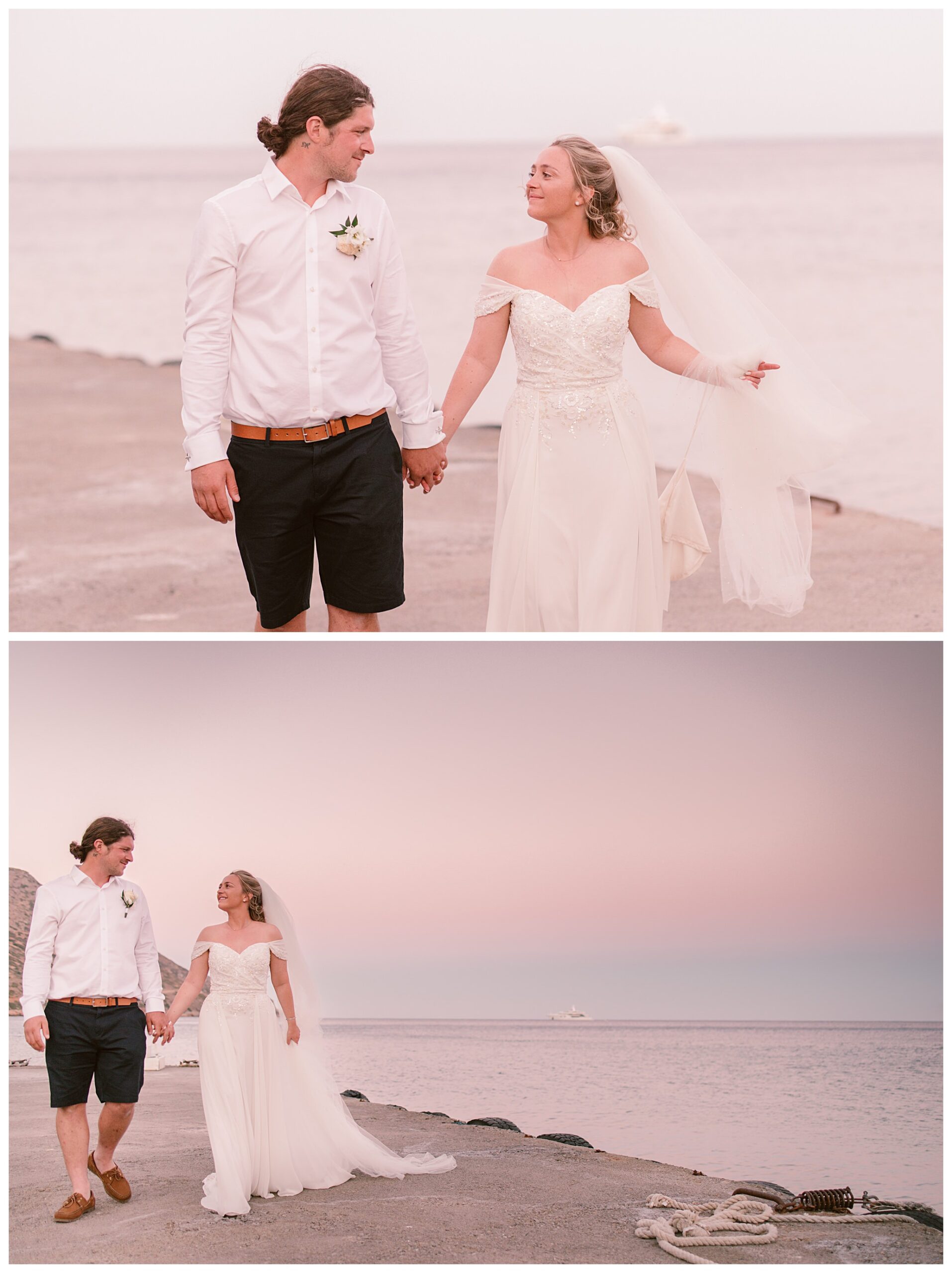 Beautiful destination wedding in Crete Greece