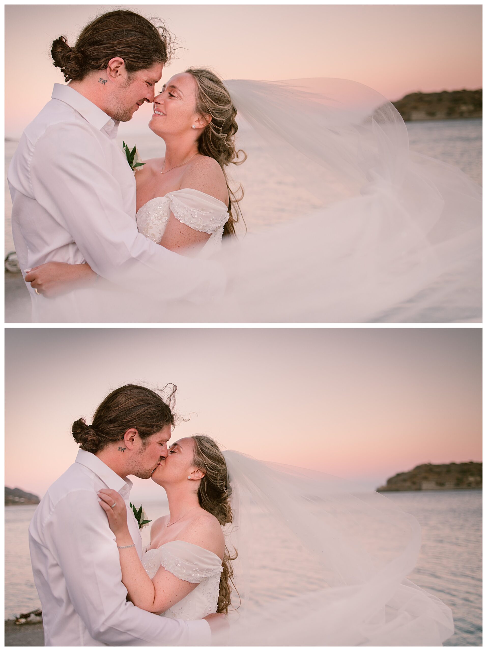 Beautiful destination wedding in Crete Greece