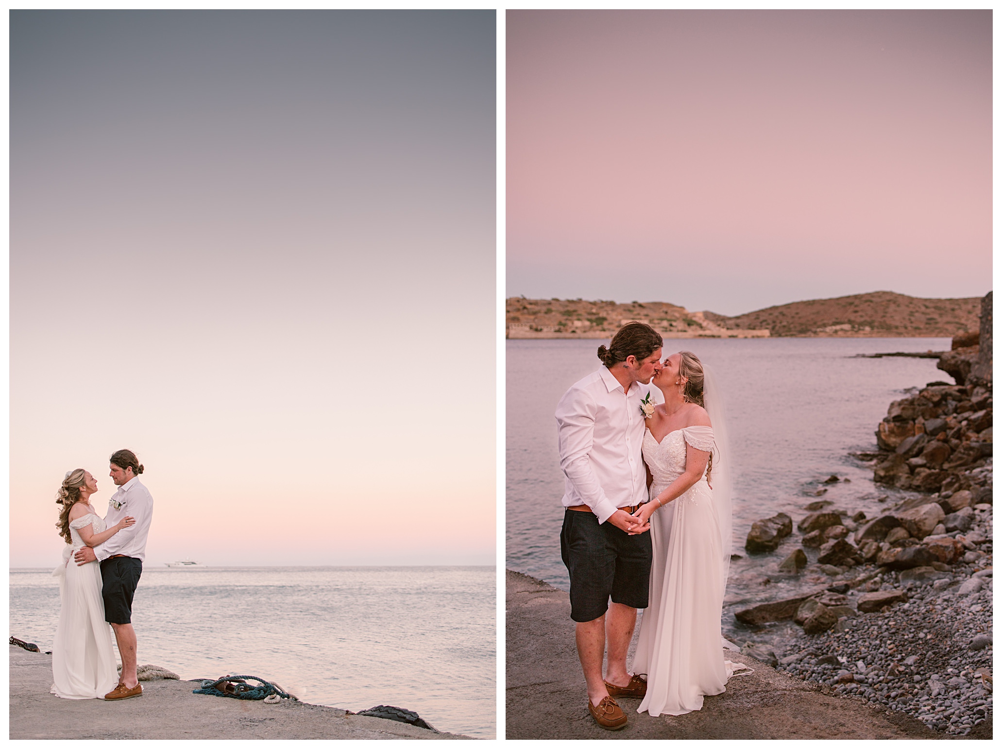 Beautiful destination wedding in Crete Greece