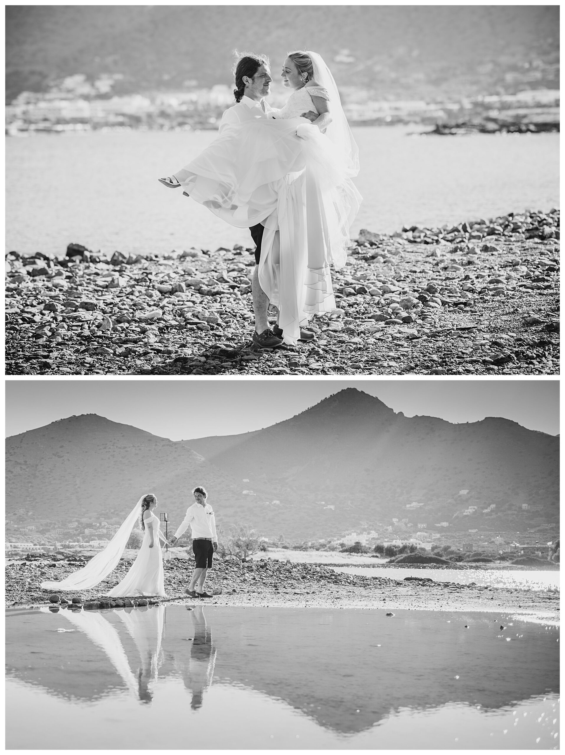 Beautiful destination wedding in Crete Greece