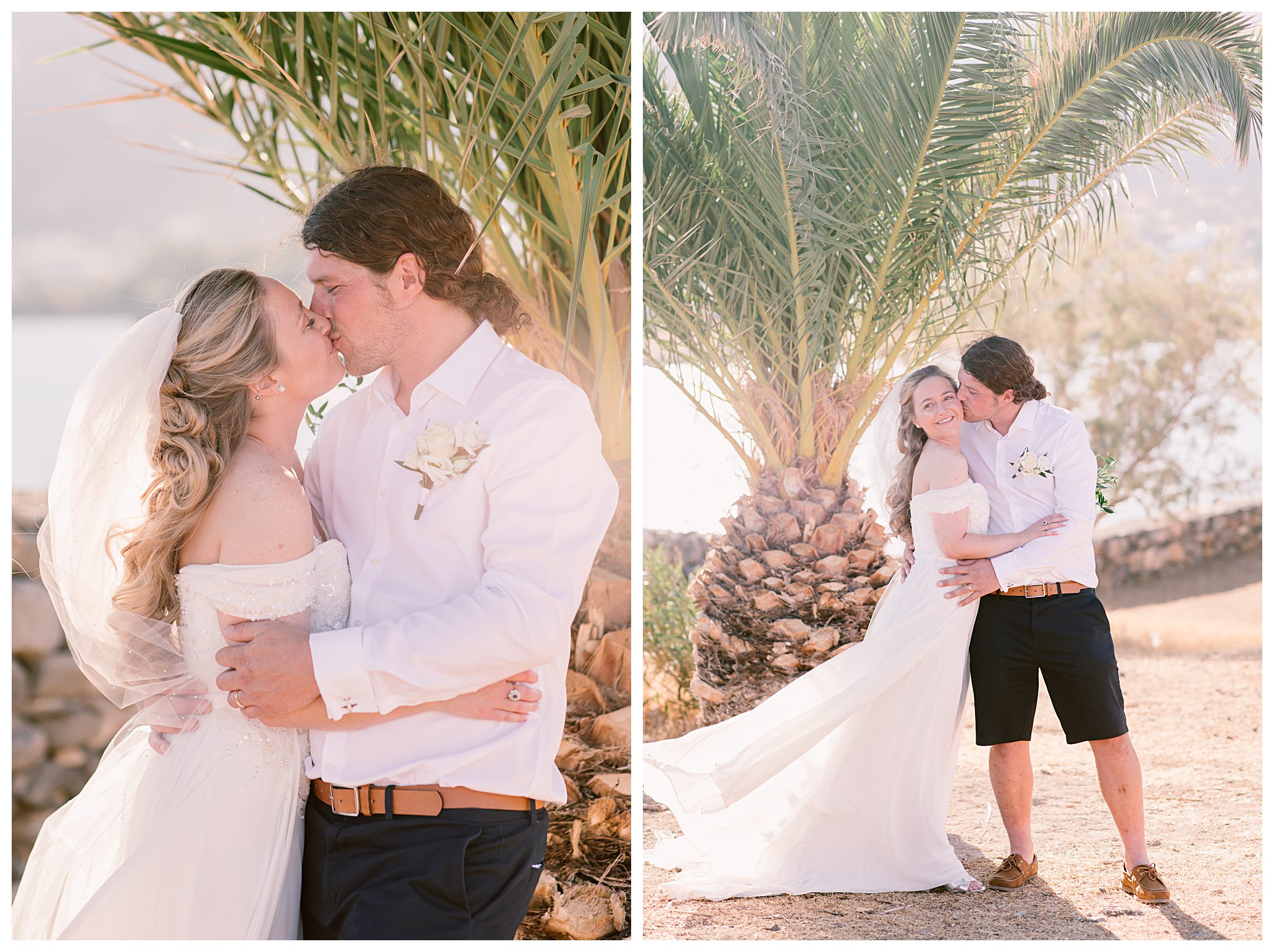 Beautiful destination wedding in Crete Greece