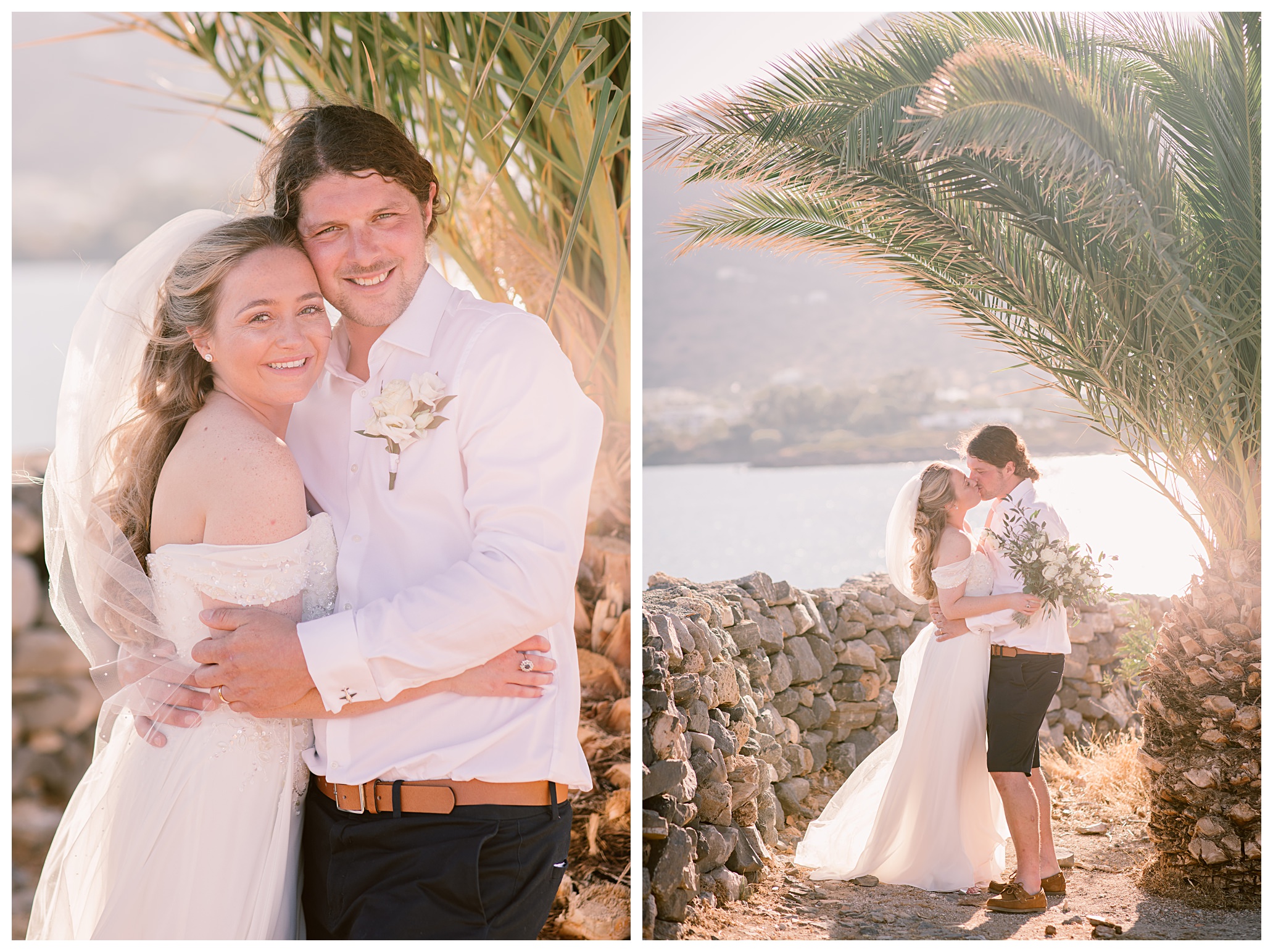 Beautiful destination wedding in Crete Greece