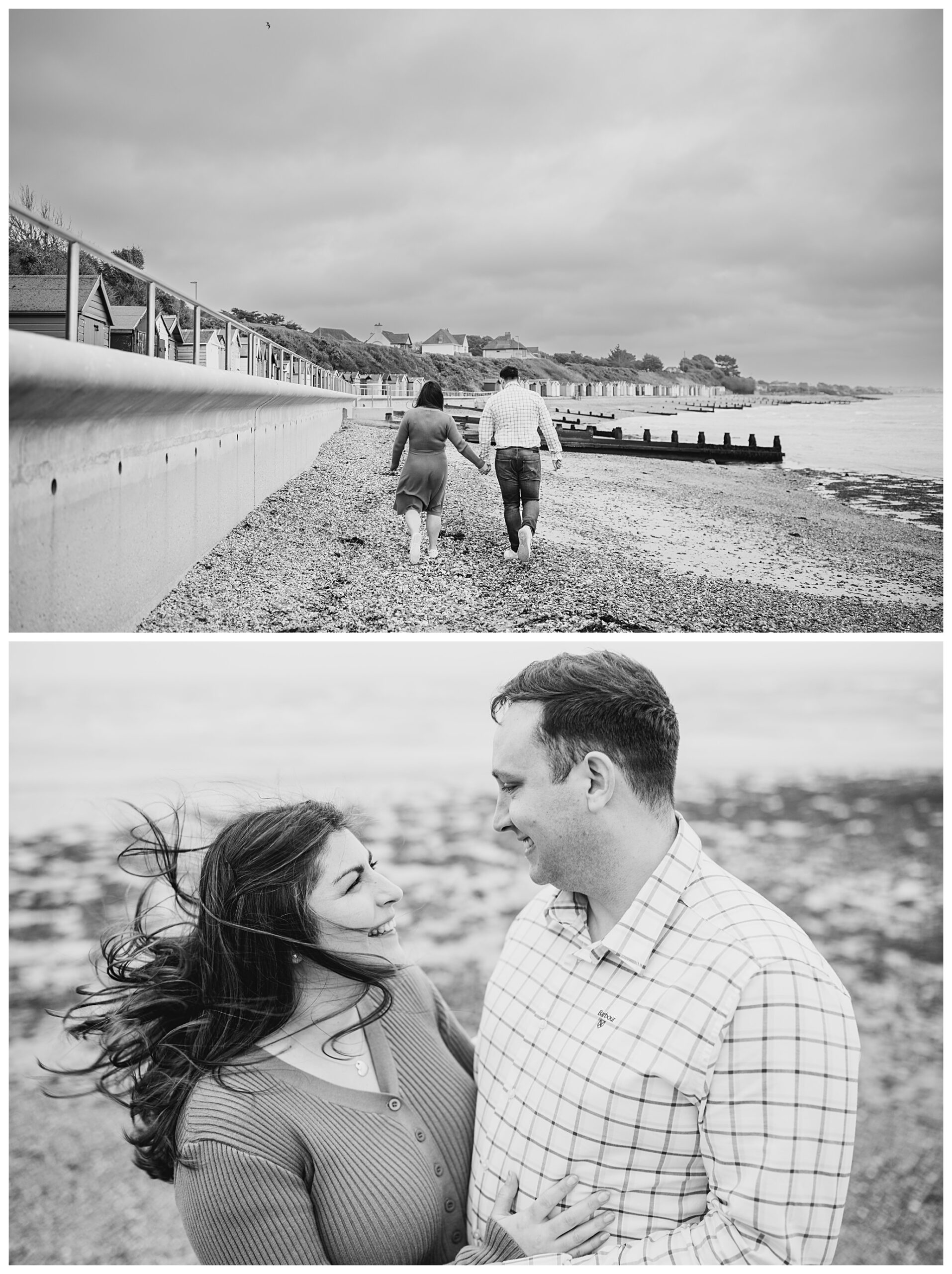 Windy Engagement Shoot at Hill Head