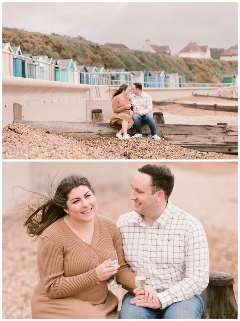 Windy Engagement Shoot at Hill Head