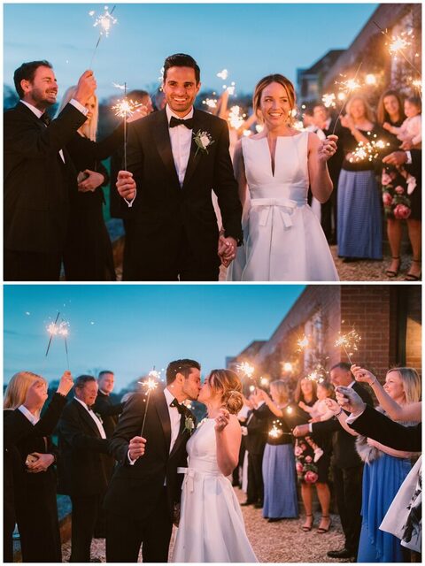 Black tie Wedding at Chewton Glen with sparklers by Hampshire Wedding Photographer Lucylou Photography