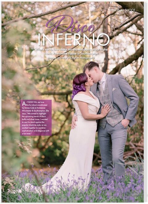 Styled shoot by Lucylou Photography in the Your Hampshire & Dorset Wedding Magazine