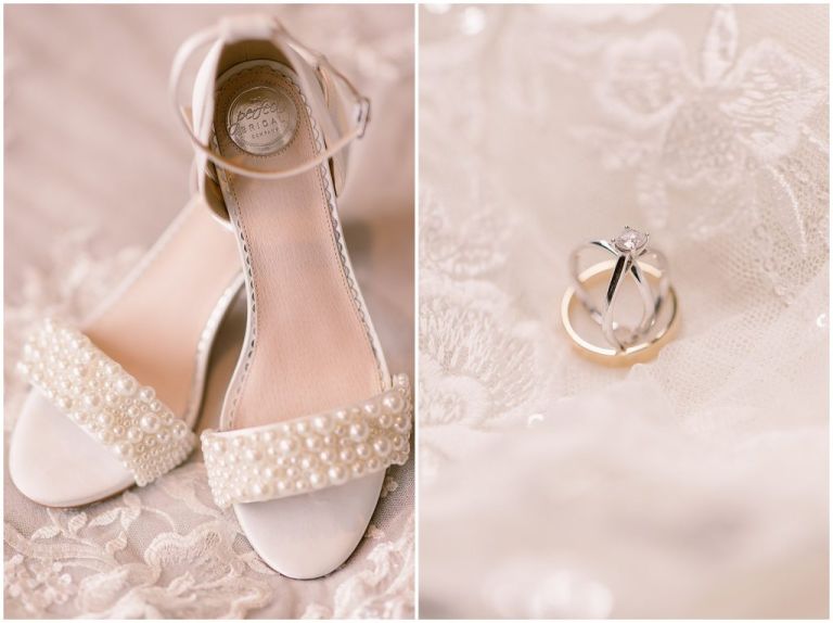 Bride's Shoes and Wedding Rings