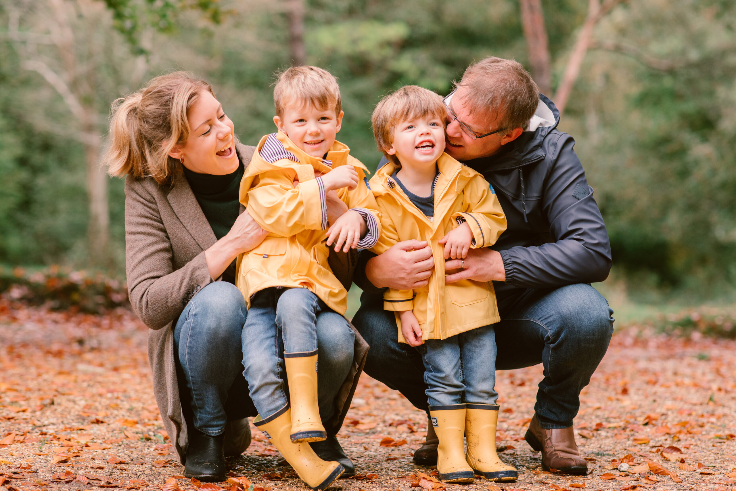 Hampshire Family Photographer - Autumn Family Photography Natural Family photography - Running Family